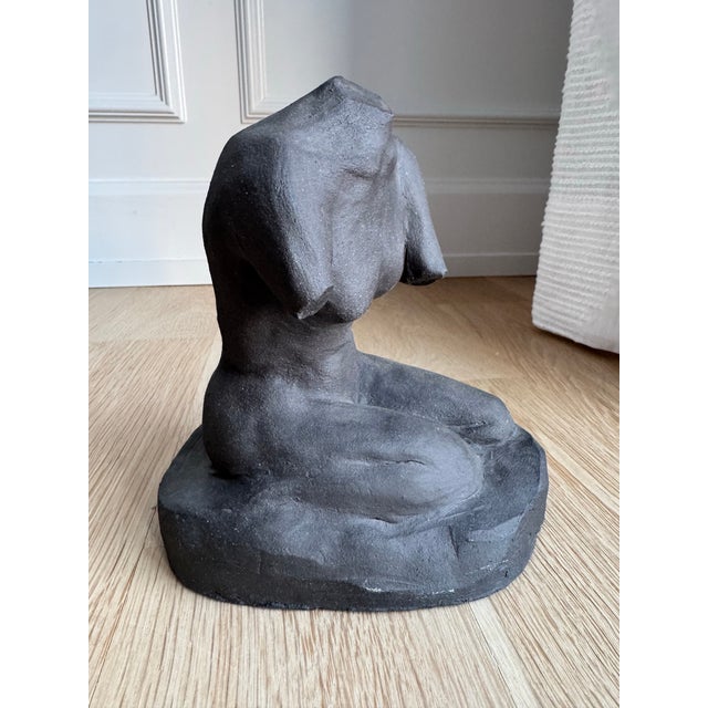 Figurative Signed Hand-Built Ceramic Torso Sculpture | Modernist Studio Work For Sale - Image 3 of 11