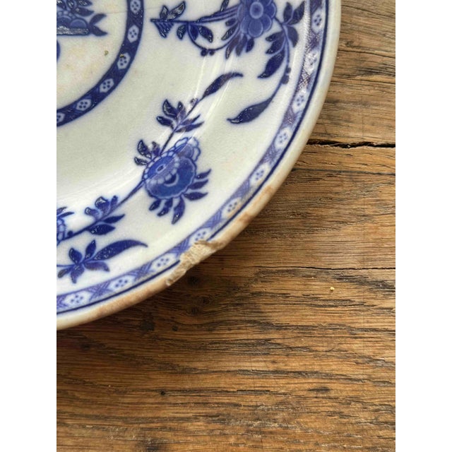English Antique Delft Minton Plate For Sale - Image 3 of 6