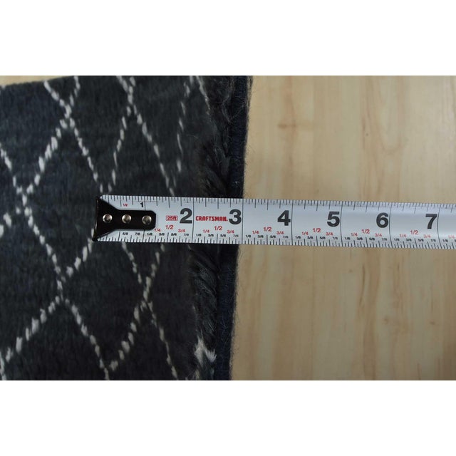 Moroccan Rug 6’3” X 9’2” Blue Wool Contemporary Hand-Knotted Carpet For Sale - Image 13 of 15