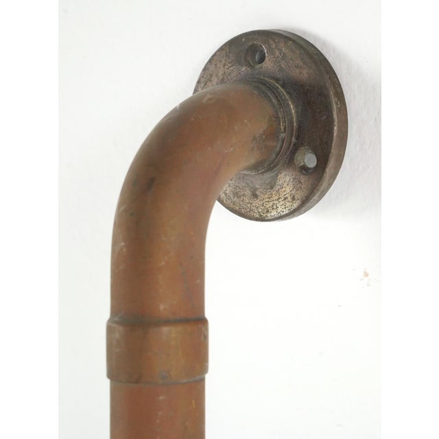 Mid 20th Century Vintage European 14.25 In. Brass Pipe Door Pull For Sale - Image 5 of 10