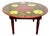 Mid-Century Hand-Painted Magnolia Round Farmhouse Dining Table, 57 Inch For Sale