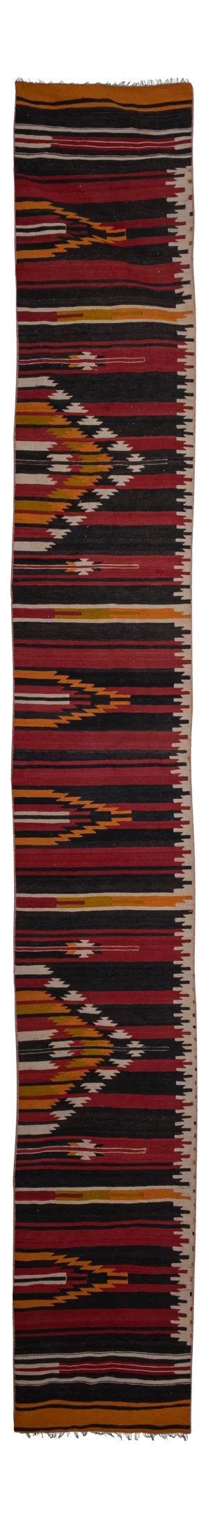 Extra Long Turkish Kilim Runner 1'12" X 14'8"