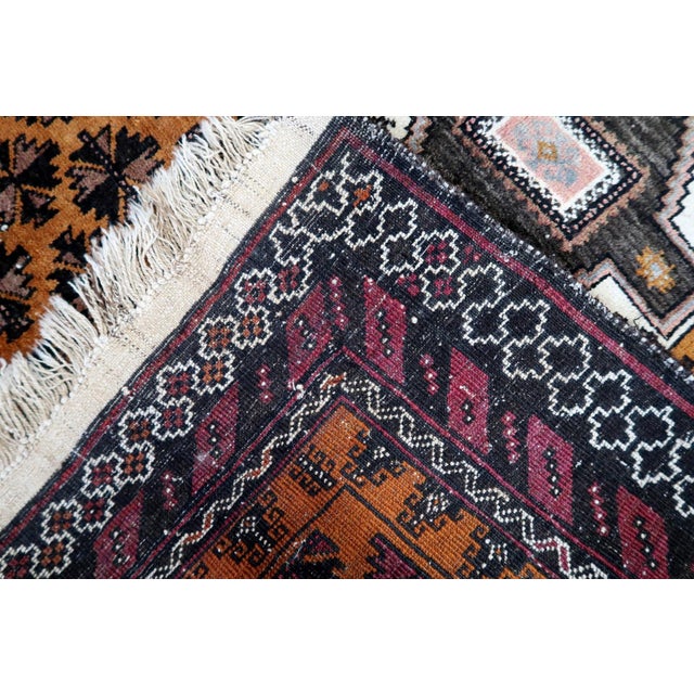 1920s 1920s, Handmade Antique Afghan Baluch Rug 3.5' X 6.2' For Sale - Image 5 of 12