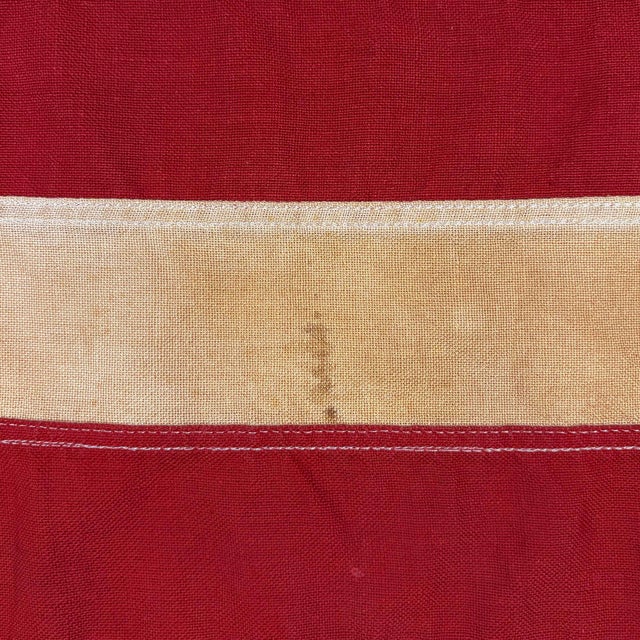 Vintage Cotton Betsy Ross American Flag With Embroidered Stars For Sale - Image 4 of 7