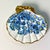 Paper 1970s Vintage Boho Chic Folk Art Coastal Découpage Clam Seashell Catchall Trinket Dish, Blue Floral For Sale - Image 7 of 10
