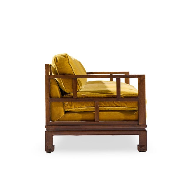 Michael Taylor for Baker Furniture Far East Collection Mid Century Walnut Sofa - Pair For Sale - Image 11 of 13