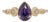 1.1Ct Purple Sapphire Ring With Earth Mined Diamonds: Solid 14k Gold, Size 6.75 For Sale