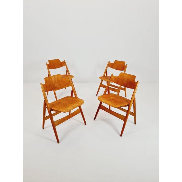 Austrian SE18 Folding Chairs by Egon Eiermann for Wilde & Spieth, 1950s Set of 4 For Sale - Image 17 of 18