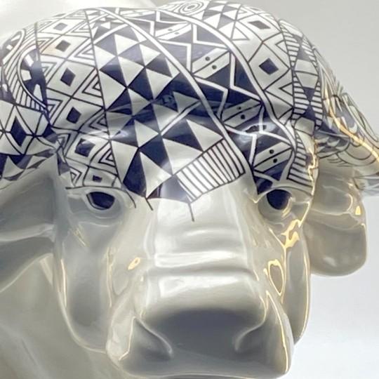 Meissen Atelier X Hugo Boss Maximilian Hagstotz Buffalo Figure (Large 16” Limited Edition “Big Five” Store Display Piece) For Sale - Image 12 of 18