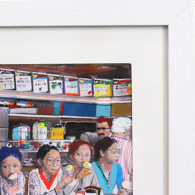 2020s Jakarta Ice Cream - Original Figurative Color Drenched Still Life Framed Artwork by Fabio Coruzzi For Sale - Image 5 of 9