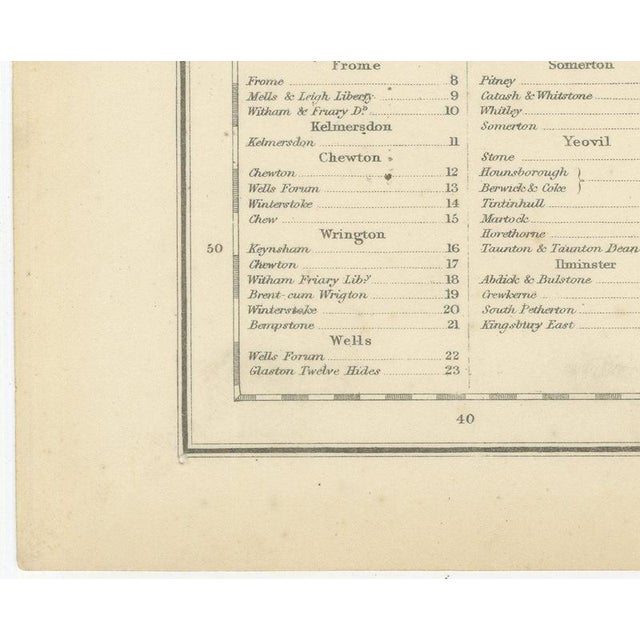 19th Century Antique Hobson Fox Hunting Map of Somersetshire, West Somerset Hunt, 1870 For Sale - Image 5 of 9