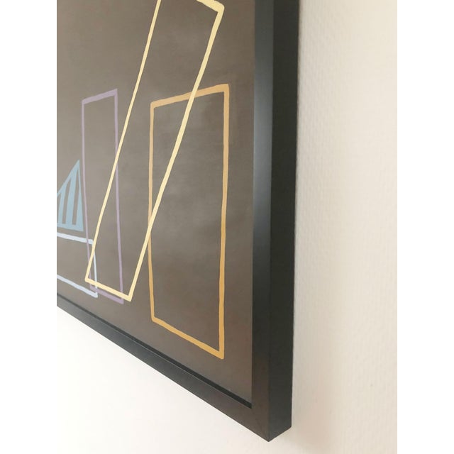 Early 21st Century Amanda Andersen, Wireframe Brown Stack, 2020, Mixed Media on Paper For Sale - Image 5 of 7