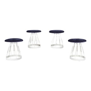 Mid-Century Model F-34 Iron Stools by Arthur Umanoff for Shaver-Howard Inc, 1960s For Sale