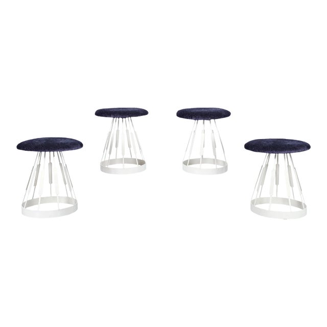 Mid-Century Model F-34 Iron Stools by Arthur Umanoff for Shaver-Howard Inc, 1960s For Sale
