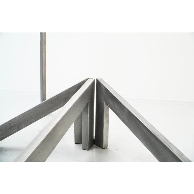 Handmade Architectural Steel Candlestick by Roger Bonduel, Belgium, 1960s For Sale - Image 12 of 15