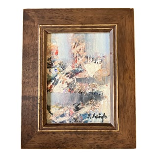 Contemporary Original Small Stephen Heigh Abstract Painting “Today & Tomorrow “ Framed For Sale