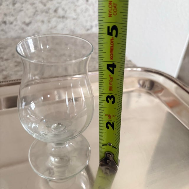 Collection of 10 Various Stemmed Cordial and Liqueur Glasses Pre-Owned, Excellent Cond. 5” H and 3.25” H For Sale - Image 6 of 12