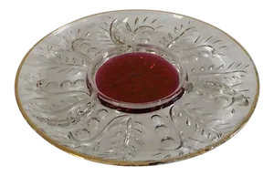 80s Rainbow Glass Co. Divided Serving Platter