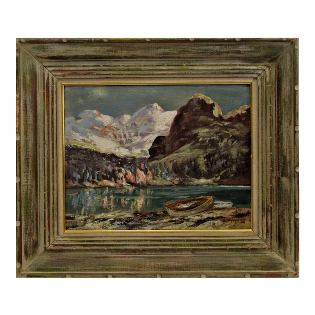 Bernard Shepro, Landscape with Lake, Circa 1950 For Sale