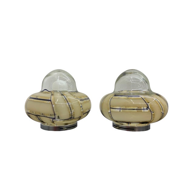Small Table Lamp - "Toso" Artist: Barovier Dim: 10.5" Dia. x 8.5"H Circa: 1950's Origin: Italy Material: Glass