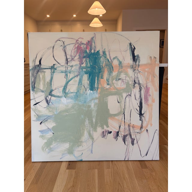 Sarah Trundle, Contemporary Abstract Painting, "Late to the Party" For Sale - Image 6 of 6