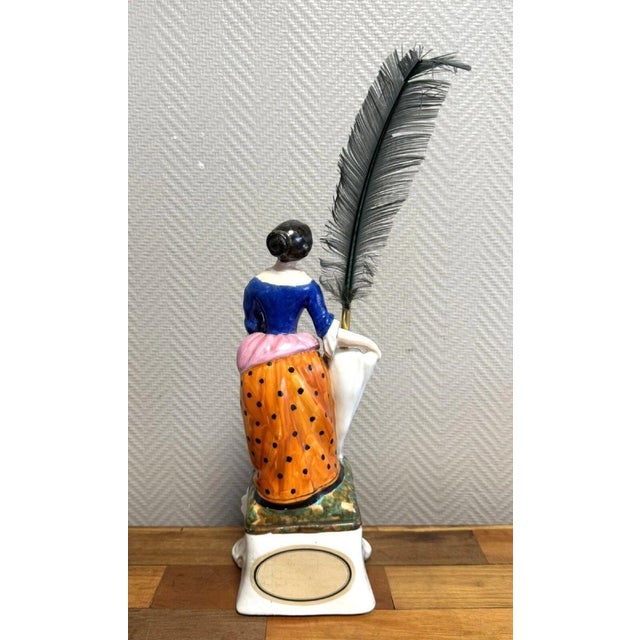 Large Polychrome Porcelain Pen Holder, 1800s For Sale - Image 4 of 6