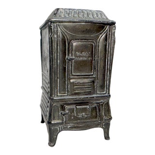 Antique 1930s-40s Vintage Globe Glow-Boy Metal Stove Advertising Coin Still Bank For Sale