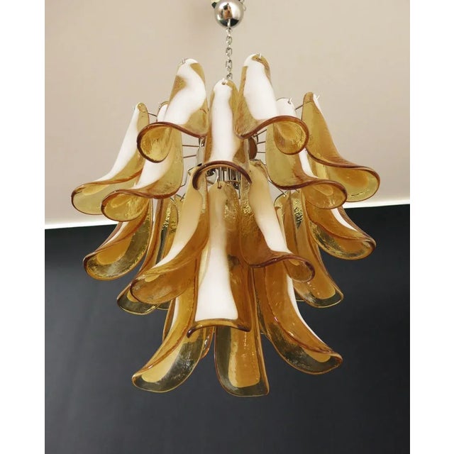 Mid-Century Modern Vintage Italian Murano Chandelier, 1990 For Sale - Image 3 of 13