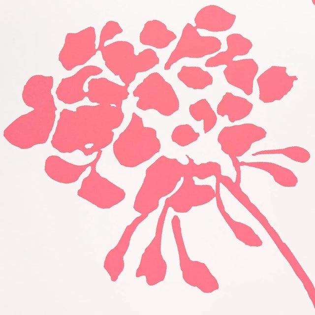 Contemporary Sample - Schumacher Pennick Wallpaper in Coral on Ivory For Sale - Image 3 of 4