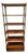 Vintage Hollywood Regency Style Brass Frame Burled Wooden Shelves Bookcase Etagere For Sale