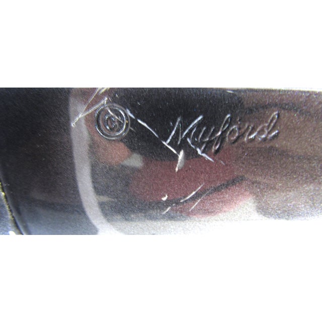 James Myford Aluminum Sculpture "Single Elongated Form" Dark Blue 1999 Signed For Sale - Image 10 of 12