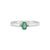 Modern Classic Emerald & Diamond Solitaire Ring in 925 Sterling Silver - Size 7 For Sale - Image 3 of 11