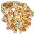 Natural Ruby and Diamond 14 Karat Yellow Gold Flower Cocktail Ring For Sale - Image 18 of 18