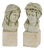 Second Half of the 20th Century Half-Length Figurines of Him and Her with Stone Base, 1960s, Set of 2 For Sale