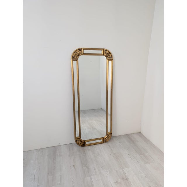 Large Vintage Mirror in Gilded Decorative Frame, 1965 | Chairish