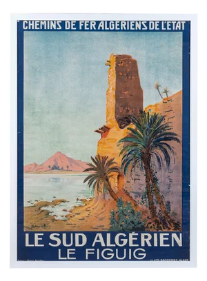 Moroccan Travel Advertising Poster for Algeria State Railways, 1926