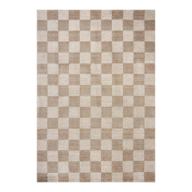 Chris Loves Julia x Loloi Calvin Pebble / Ivory 6'-3" x 9'-6" Area Rug For Sale