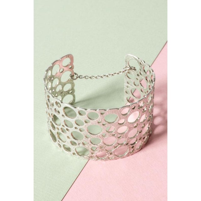 Silver Pitsi Cuff by Liisa Vitali for Nesto, 1971 For Sale - Image 4 of 8