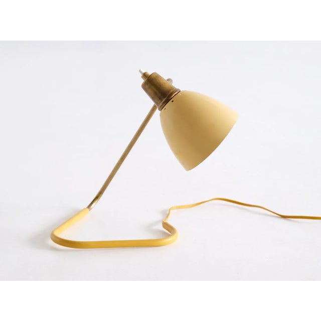 Table Lamp with Yellow Adjustable Shade by Robert Caillat, France, 1950s For Sale - Image 12 of 12