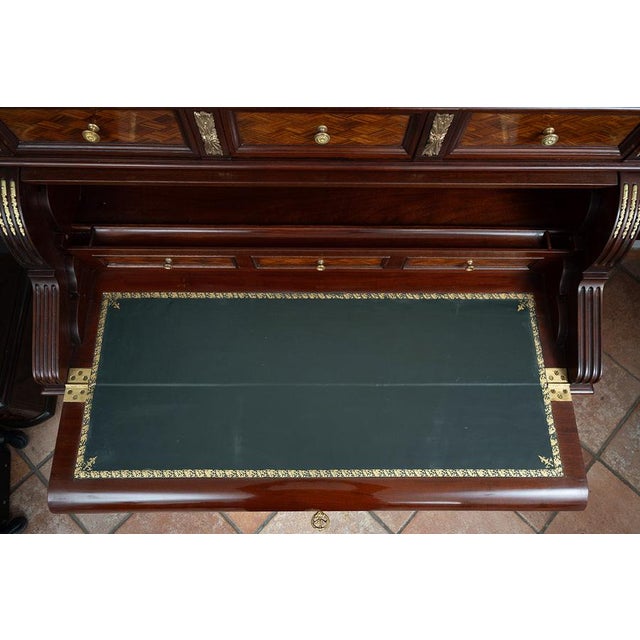 Antique Napoleon III Roller Desk in Polychrome Wood, France, 19th Century For Sale - Image 4 of 8