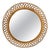Mid-Century Rattan and Bamboo Round Wall Mirror by Franco Albini, Italy, 1960s For Sale