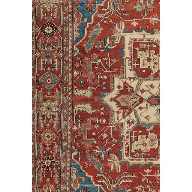 Oversize Antique Persian Heriz Carpet - 12'9" x 17'9" For Sale - Image 10 of 18