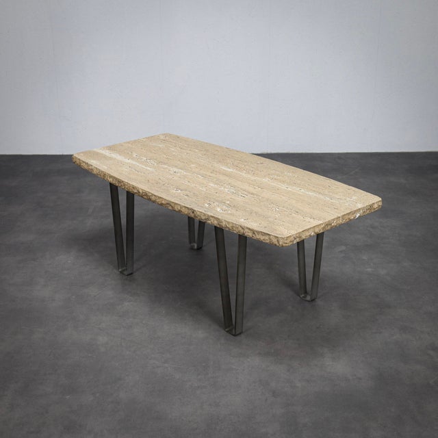 Travertine Coffee Table, Italy, 1970s For Sale - Image 4 of 10