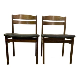 A Pair of 1950s Rosewood Dining Chairs by Boltin Stolefabrik For Sale
