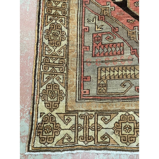 1980s Antique Turkish Geometric Wool Runner 5’3” X 11’10” For Sale - Image 5 of 6