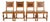 Early Romweber Antique English Jacobean Carved Oak and Burl Wood Dining Chairs, Set of Four For Sale