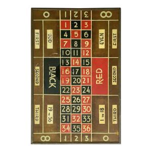 Circa 1940s Gambling Game Board