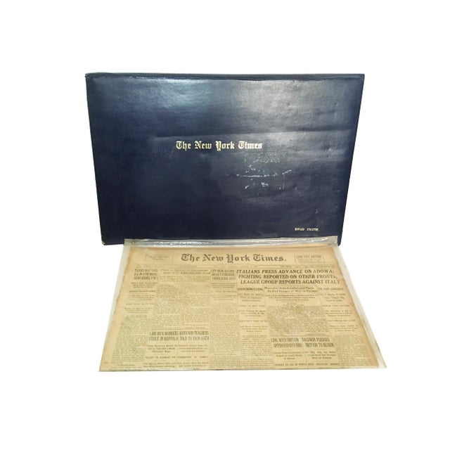 Original New York Times News Paper With Certificate of Authentication From October 5 1935 For Sale