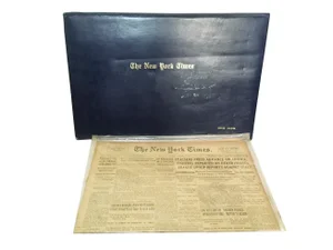 Original New York Times News Paper With Certificate of Authentication From October 5 1935