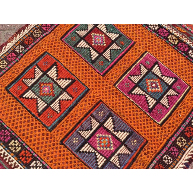 Tribal Tribal Embroidered Kilim - 31.5" X 43" For Sale - Image 3 of 8
